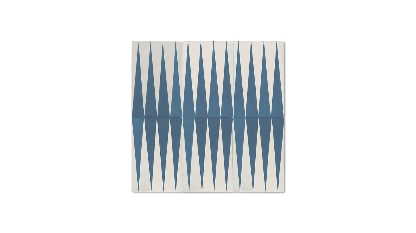 Backgammon Blauw / Wit