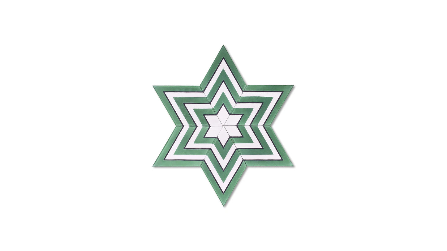 Ster Chevron Groen / Wit