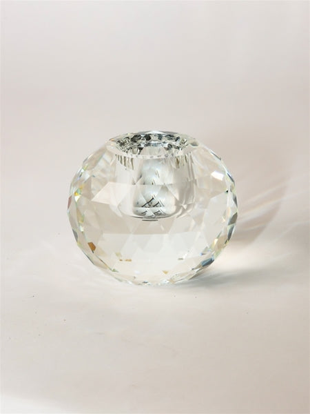 Kristallen Kandelaar Rond Doorzichtig