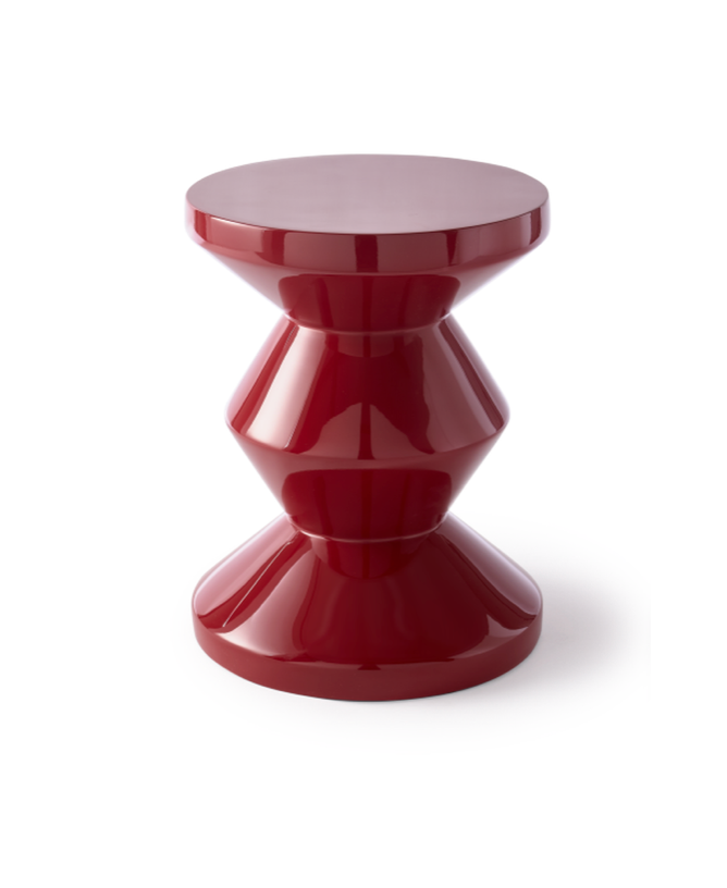Pols Potten Zig Zag Kruk Bordeaux
