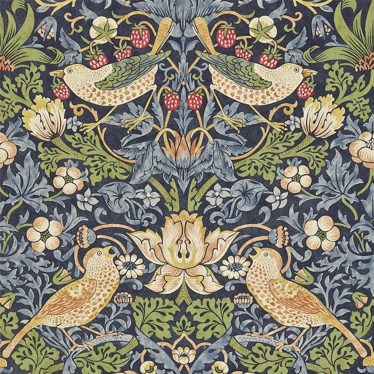 Morris & Co - Strawberry Thief Indigo/Mineral - 212564