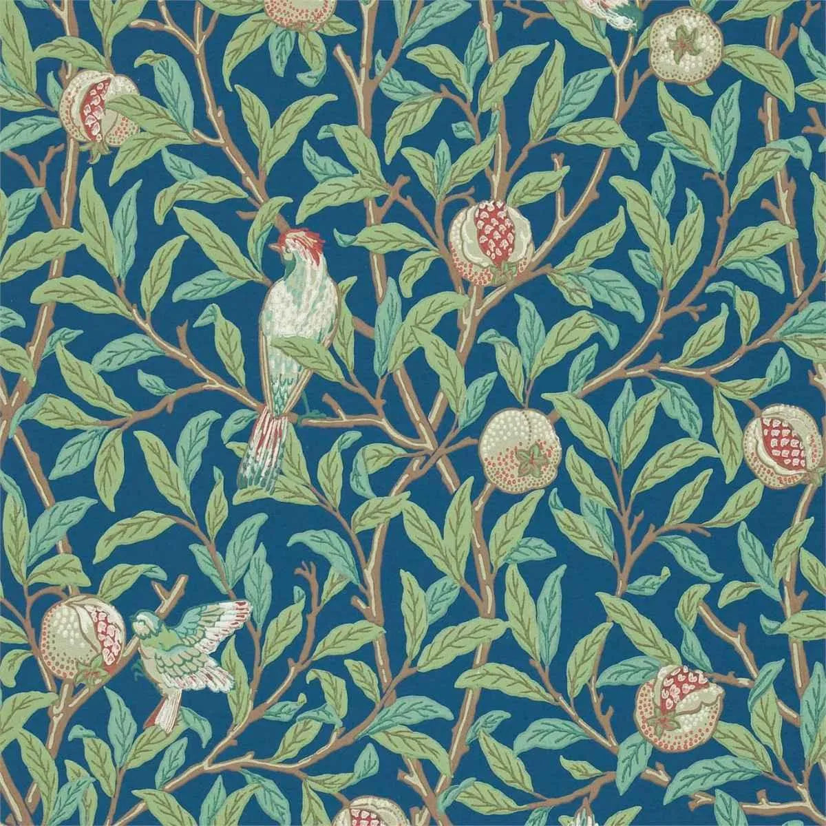 Morris & Co - Bird & Pomegranate Blue / Sage - 216815