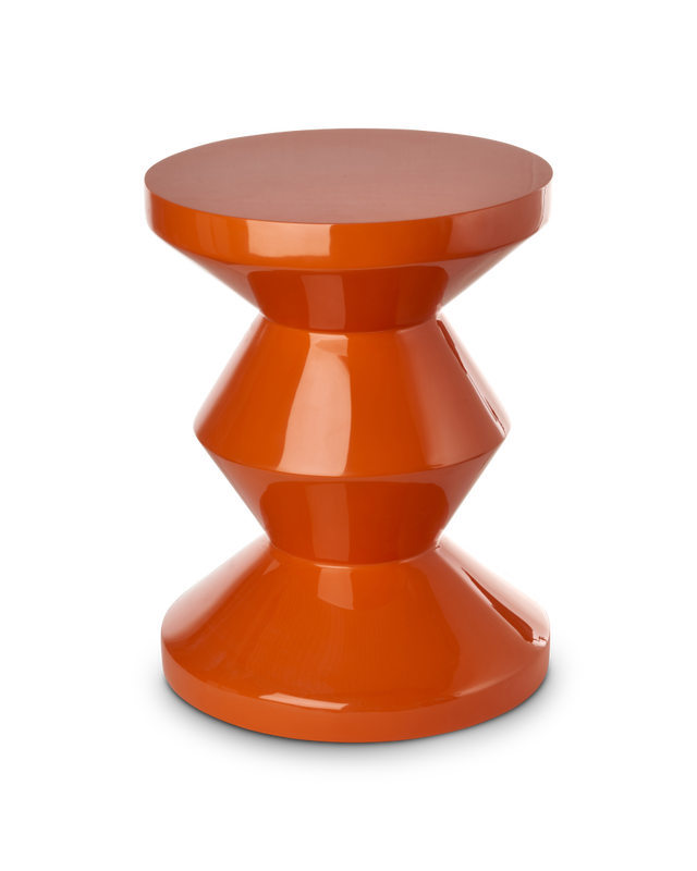 Pols Potten Zig Zag Kruk Oranje