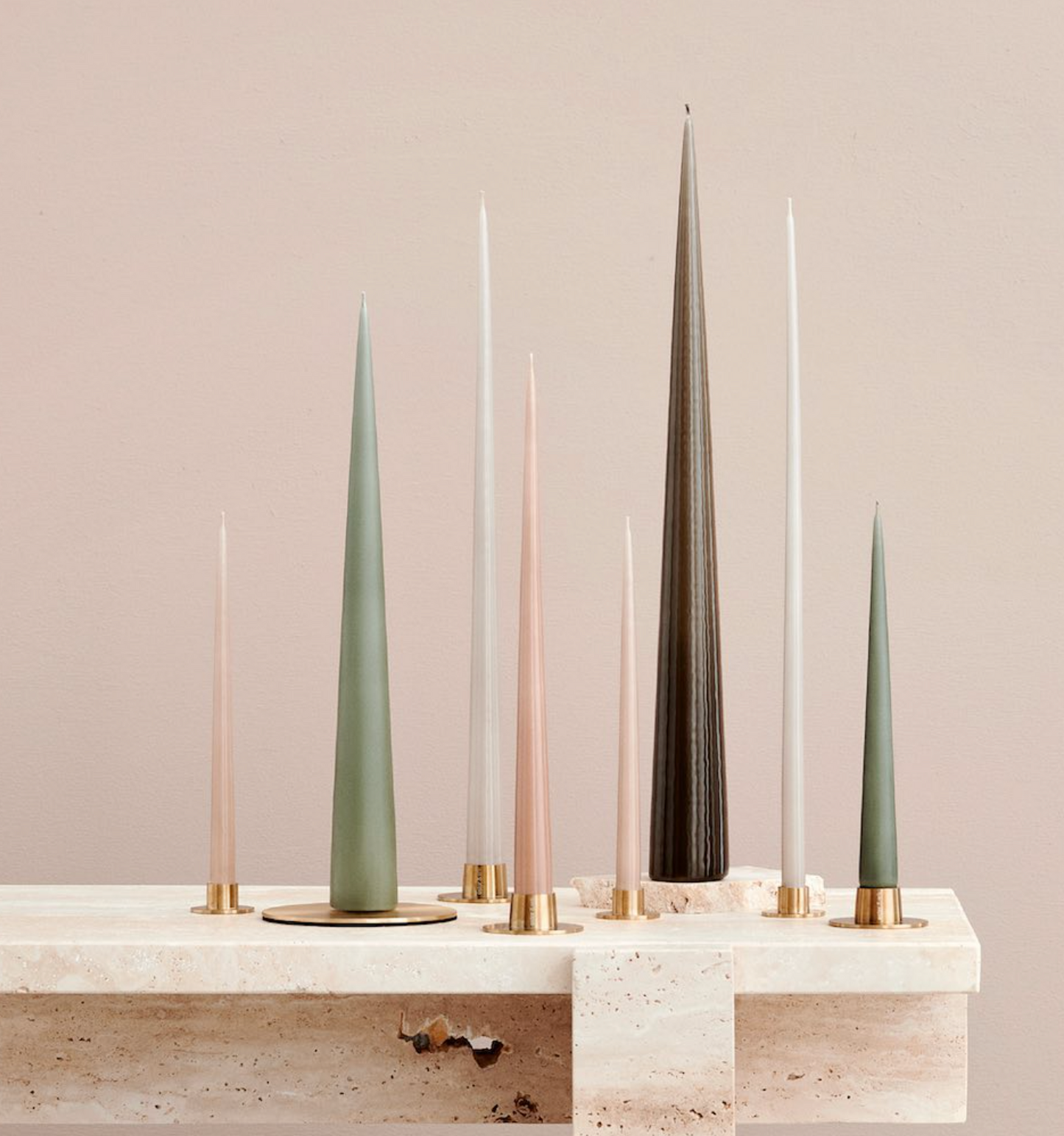 Ester & Erik Candle Cone Holder Gold Mat