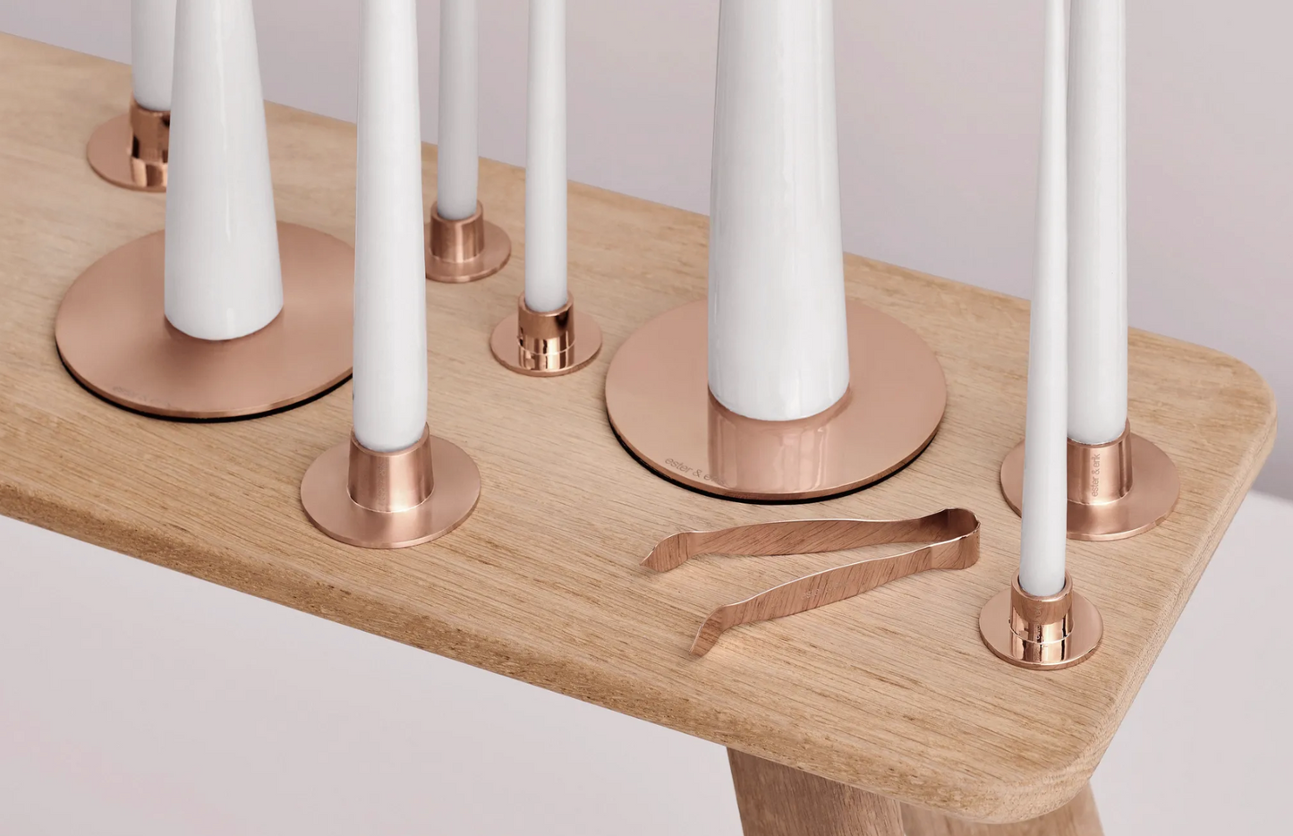 Ester Erik Candle Cone Holder Rose Gold Mat