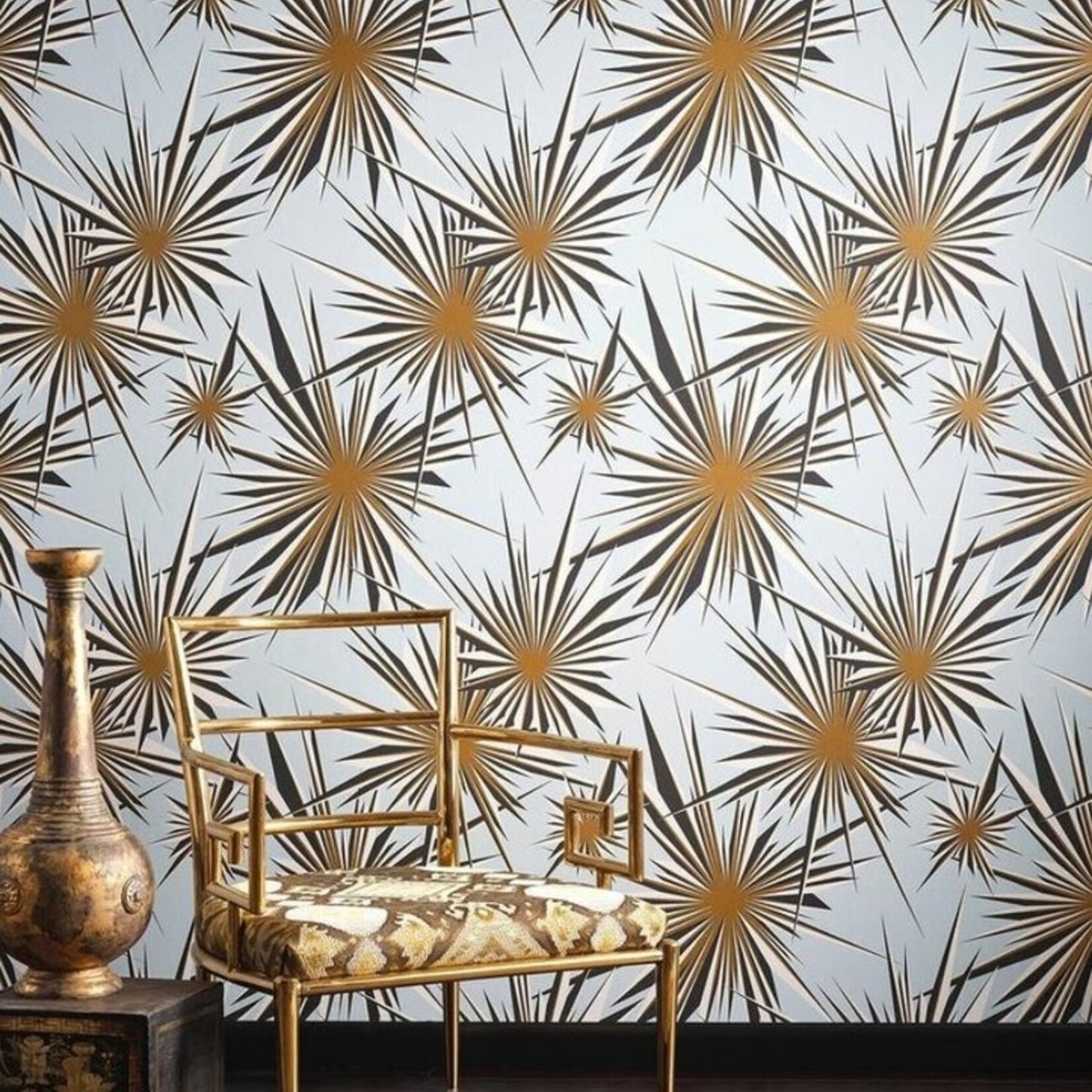 Jim Thompson Golden Sunburst Behang - Gold W01064/04