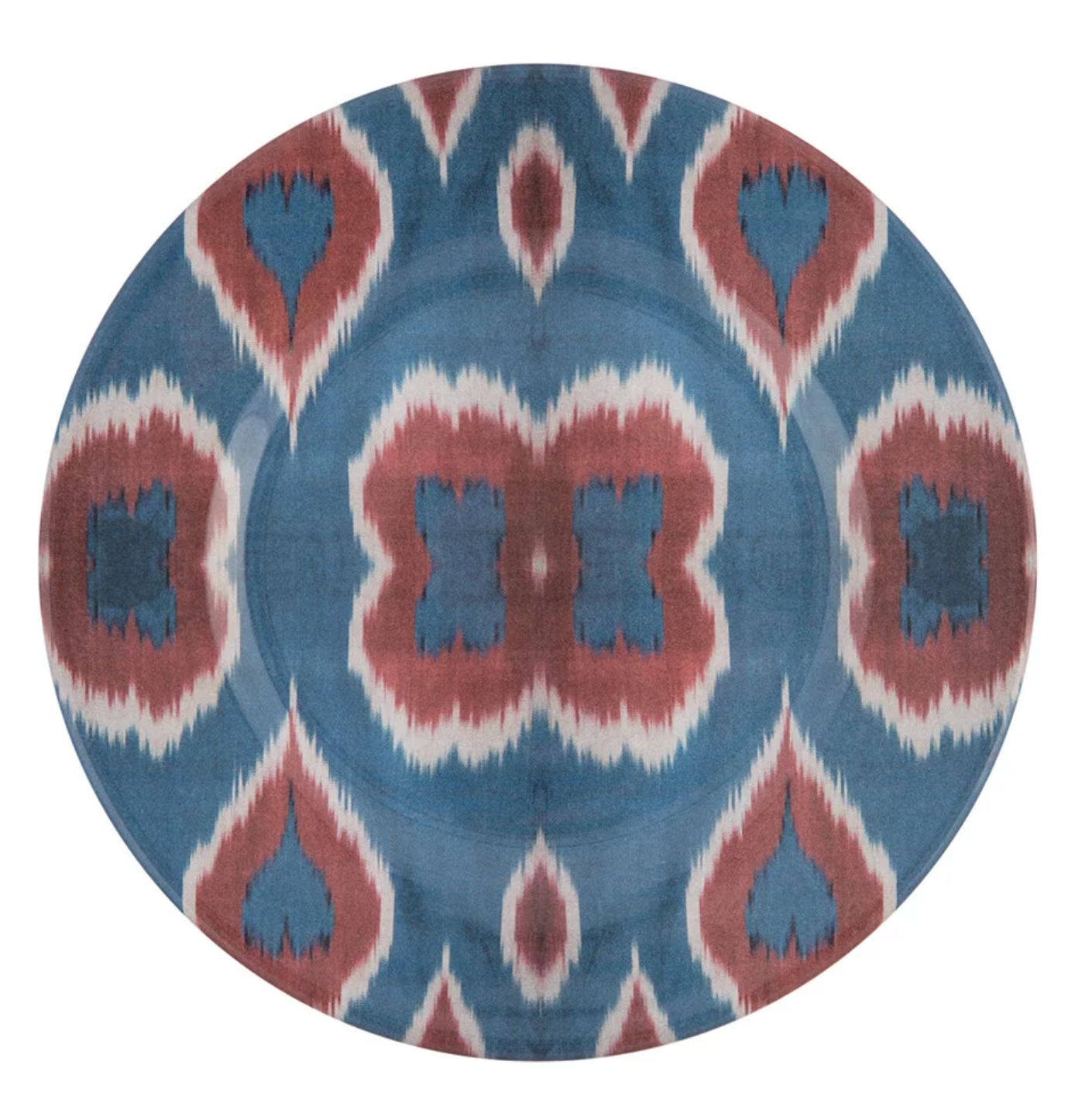 Les Ottomans Bord Ikat Porselein Blauw