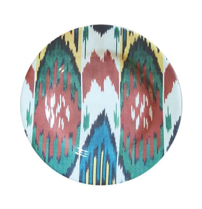 Les Ottomans bord Ikat Porselein Multi