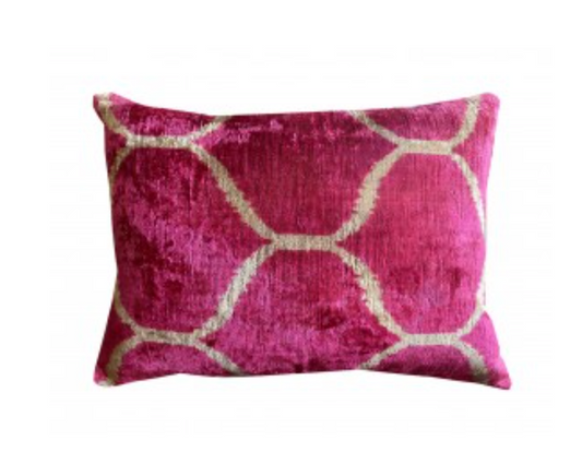 Les Ottomans Pink Kussen Velvet Silk