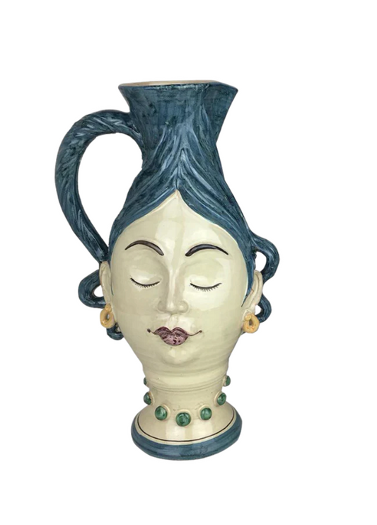 Les Ottomans Ceramic Blue Lady Vase Groot
