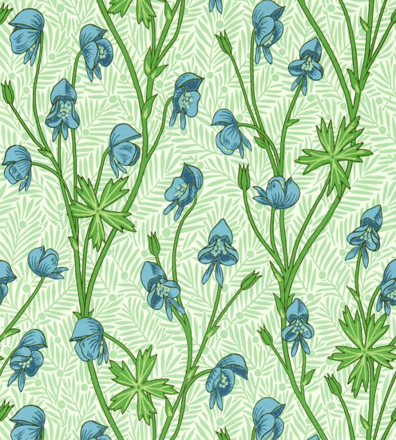 Morris & Co - Monkshood Cobalt/Goblin Green - 217343