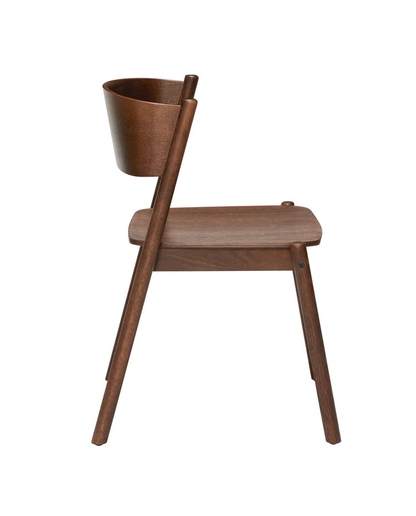 Schuine Eetkamerstoel Donkerbruin