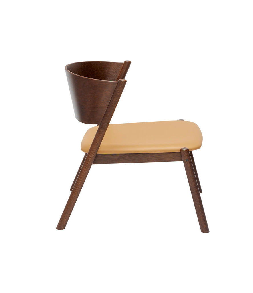 Schuine loungestoelzitting donkerbruin