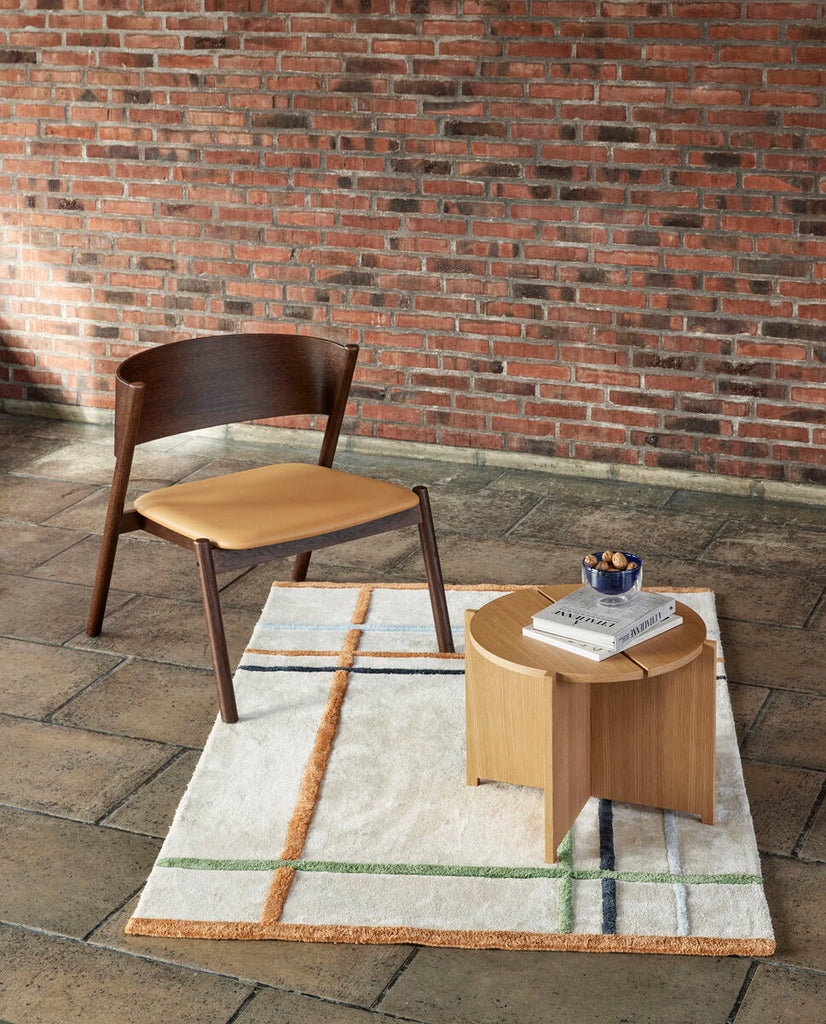 Schuine loungestoelzitting donkerbruin