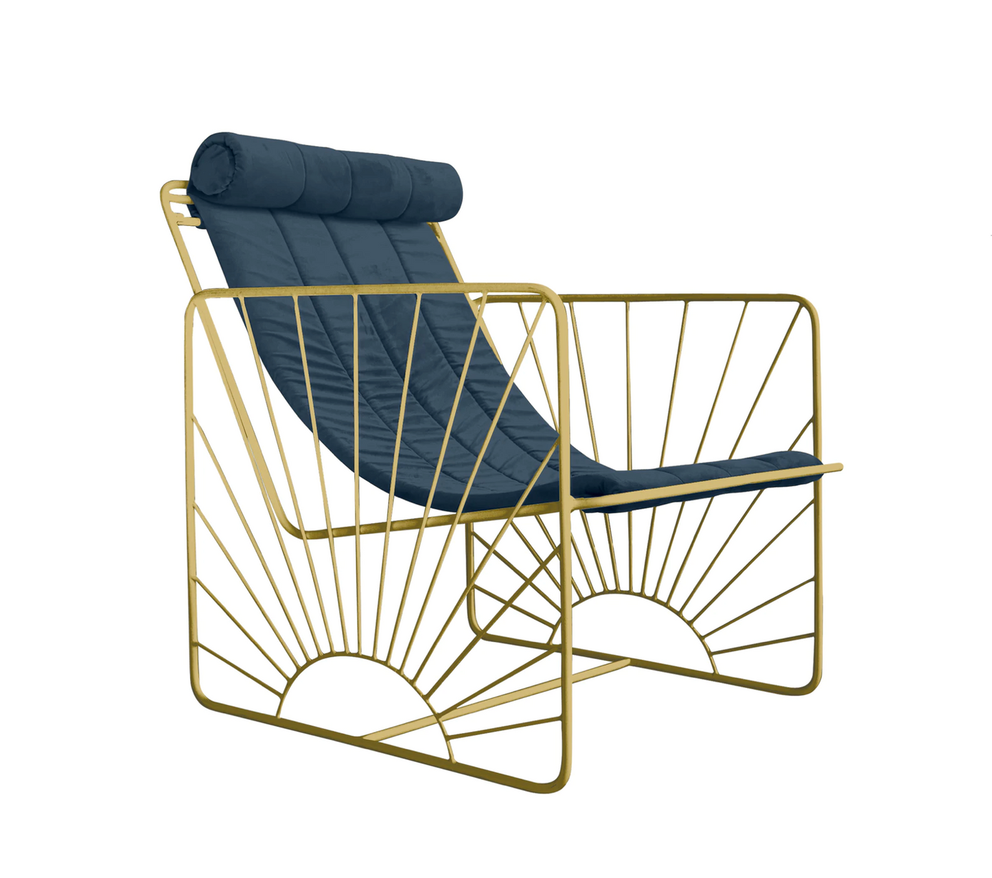 Honore Deco Crush Velvet Chair Petrol