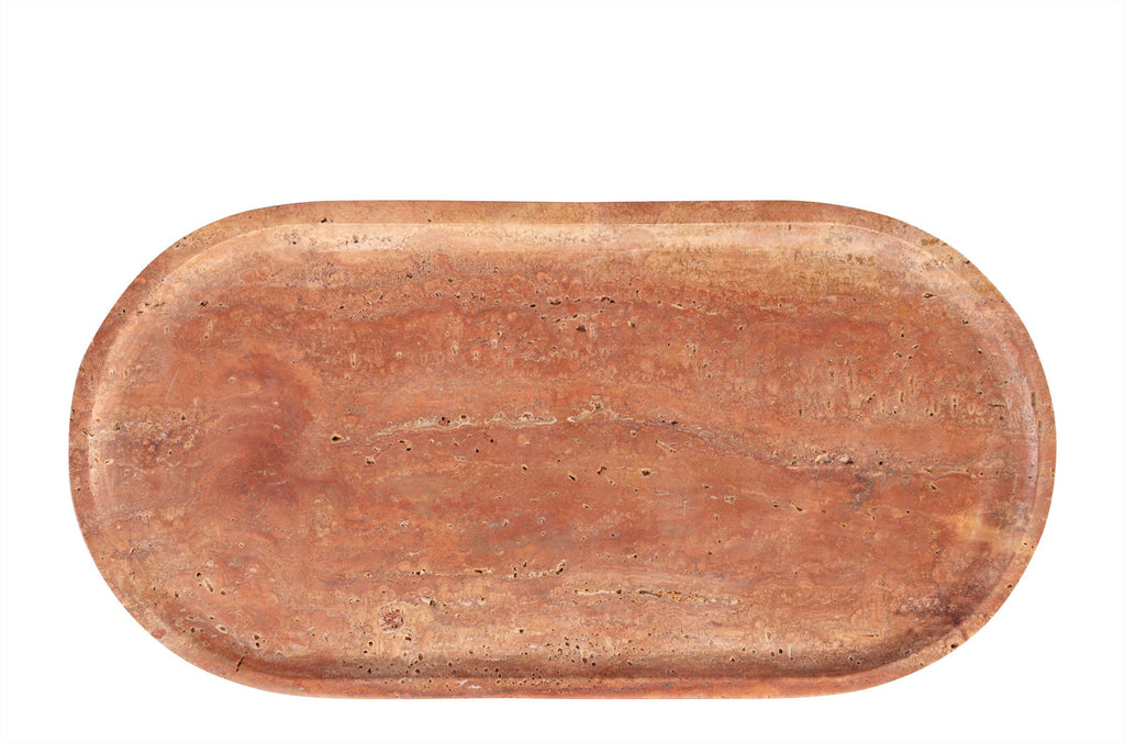 Marmeren Tray - Rood Travertin