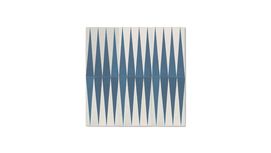 Backgammon Blauw / Wit